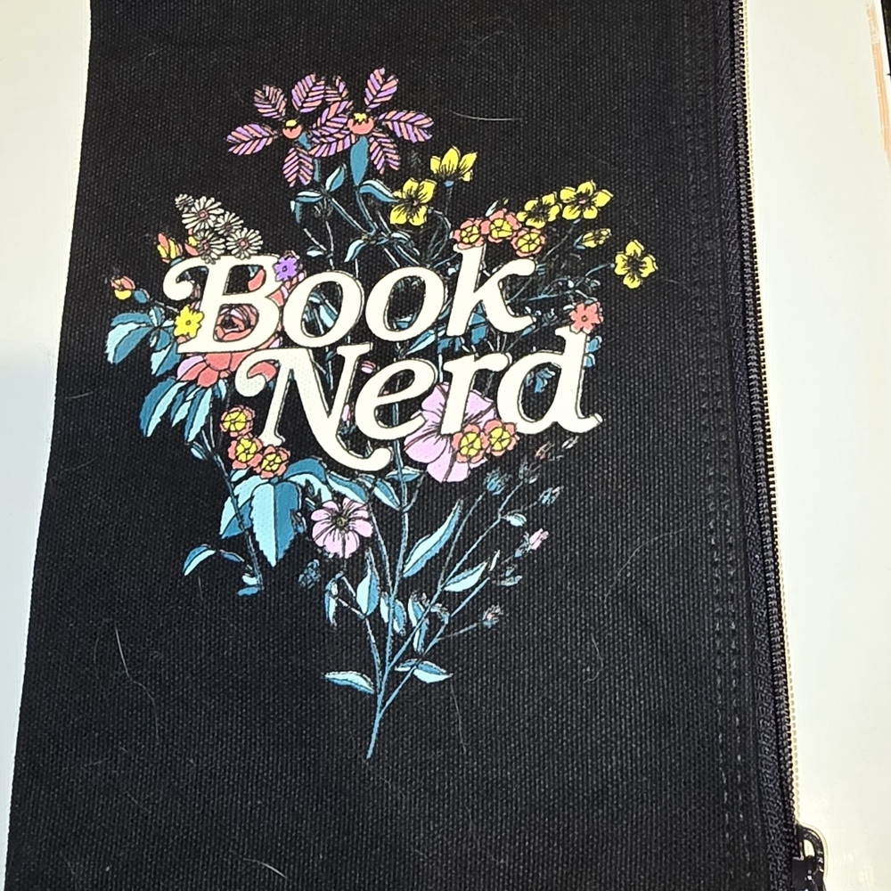 Floral "Book Nerd" Out Of Print Pouch